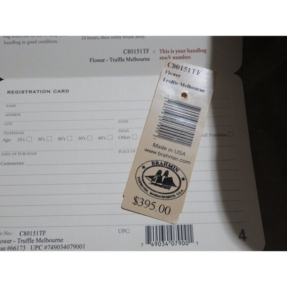 Brahmin Truffle Melbourne Collection Medium Asher Croc Leather Tote C80151TF - Picture 9 of 14